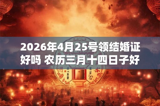 2026年4月25号领结婚证好吗 农历三月十四日子好吗
