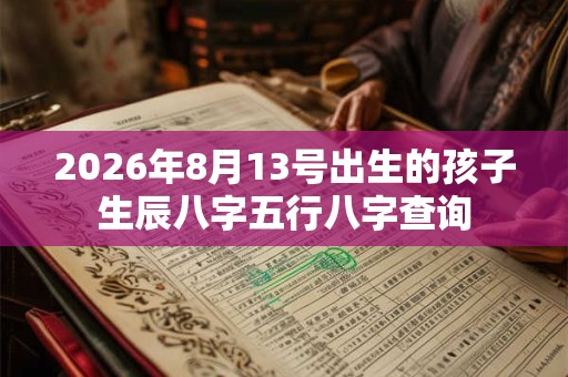 2026年8月13号出生的孩子生辰八字五行八字查询