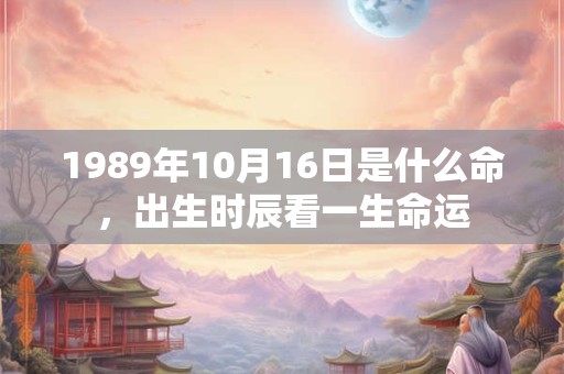 1989年10月16日是什么命,出生时辰看一生命运 1989年10月16日是什么命,出生时辰看一生命运