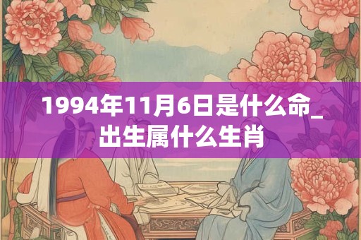 1994年11月6日是什么命_出生属什么生肖 1994年11月6日是什么命_出生属什么生肖