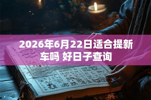 2026年6月22日适合提新车吗 好日子查询 2026年6月22日适合提新车吗 好日子查询