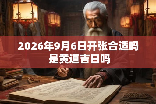 2026年9月6日开张合适吗 是黄道吉日吗