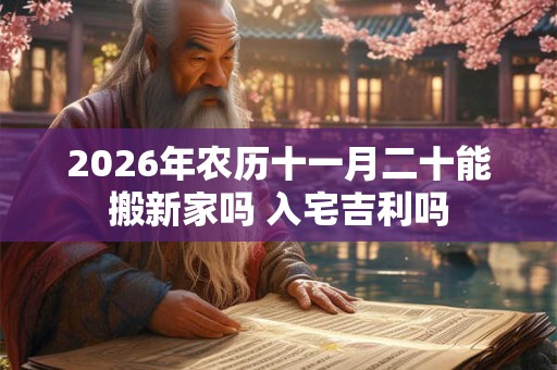 2026年农历十一月二十能搬新家吗 入宅吉利吗