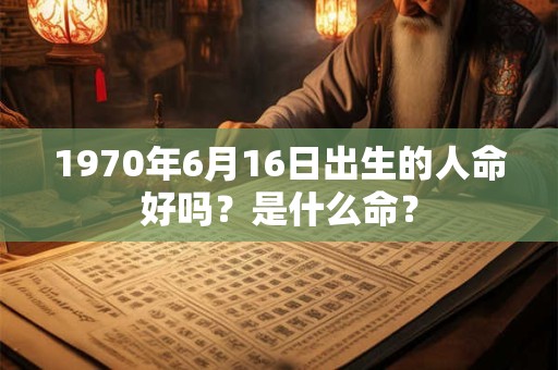 1970年6月16日出生的人命好吗?是什么命? 1970年6月16日出生的人命好吗?是什么命?