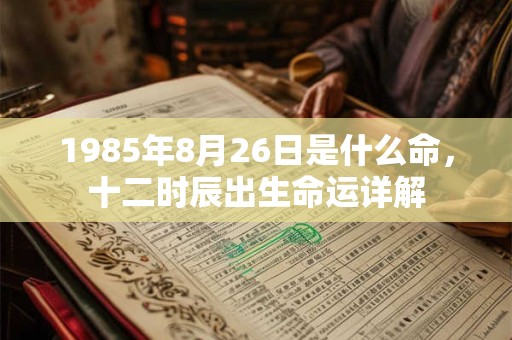 1985年8月26日是什么命,十二时辰出生命运详解 1985年8月26日是什么命,十二时辰出生命运详解