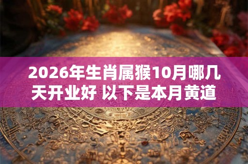 2026年生肖属猴10月哪几天开业好 以下是本月黄道吉日 2026年生肖属猴10月哪几天开业好 以下是本月黄道吉日