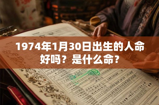 1974年1月30日出生的人命好吗？是什么命？