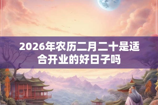2026年农历二月二十是适合开业的好日子吗