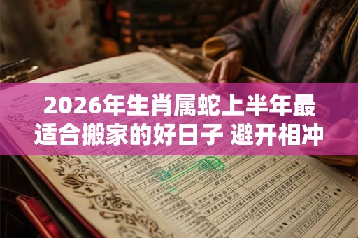2026年生肖属蛇上半年最适合搬家的好日子 避开相冲生肖 2026年生肖属蛇上半年最适合搬家的好日子 避开相冲生肖