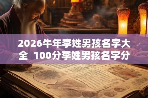 2026牛年李姓男孩名字大全 100分李姓男孩名字分享 2026牛年李姓男孩名字大全 100分李姓男孩名字分享