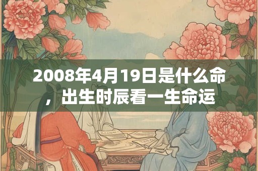 2008年4月19日是什么命,出生时辰看一生命运 2008年4月19日是什么命,出生时辰看一生命运