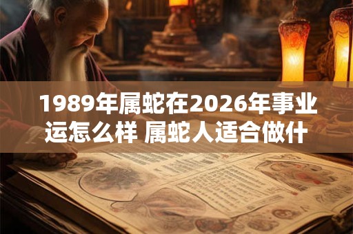 1989年属蛇在2026年事业运怎么样 属蛇人适合做什么行业