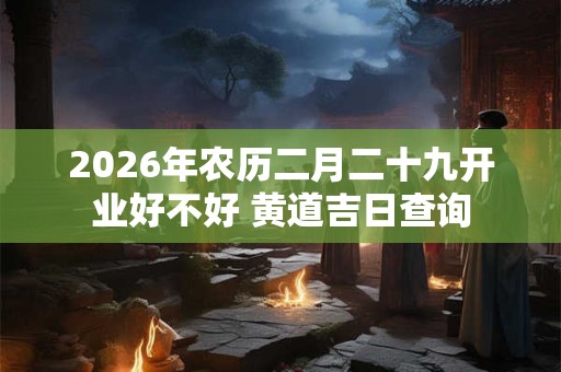 2026年农历二月二十九开业好不好 黄道吉日查询 2026年农历二月二十九开业好不好 黄道吉日查询