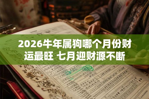 2026牛年属狗哪个月份财运最旺 七月迎财源不断 2026牛年属狗哪个月份财运最旺 七月迎财源不断