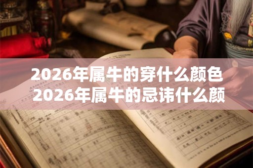 2026年属牛的穿什么颜色 2026年属牛的忌讳什么颜色 2026年属牛的穿什么颜色 2026年属牛的忌讳什么颜色