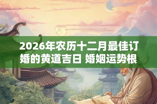 2026年农历十二月最佳订婚的黄道吉日 婚姻运势根据八字看