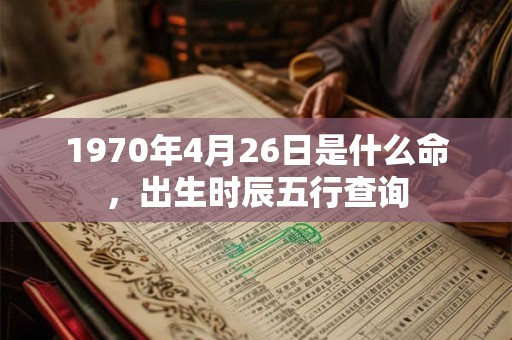 1970年4月26日是什么命，出生时辰五行查询