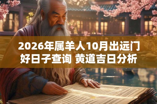 2026年属羊人10月出远门好日子查询 黄道吉日分析 2026年属羊人10月出远门好日子查询 黄道吉日分析
