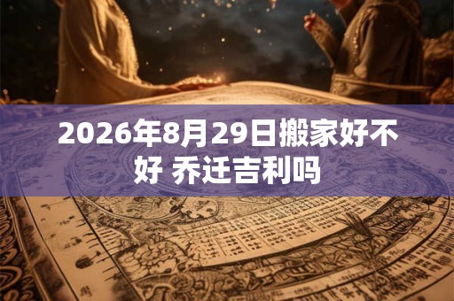 2026年8月29日搬家好不好 乔迁吉利吗 2026年8月29日搬家好不好 乔迁吉利吗