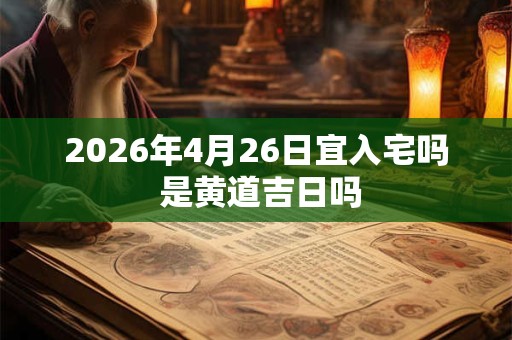 2026年4月26日宜入宅吗 是黄道吉日吗 2026年4月26日宜入宅吗 是黄道吉日吗