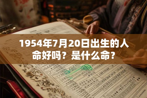 1954年7月20日出生的人命好吗？是什么命？