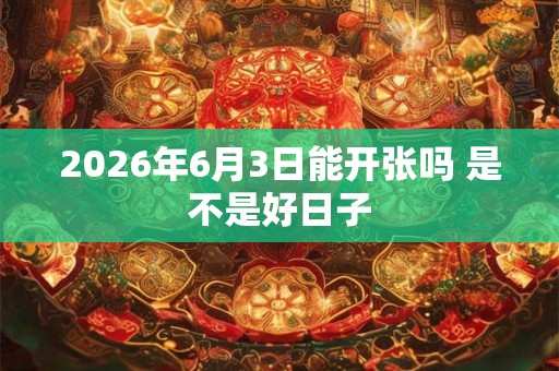 2026年6月3日能开张吗 是不是好日子 2026年6月3日能开张吗 是不是好日子