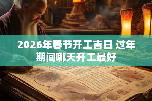 2026年春节开工吉日 过年期间哪天开工最好