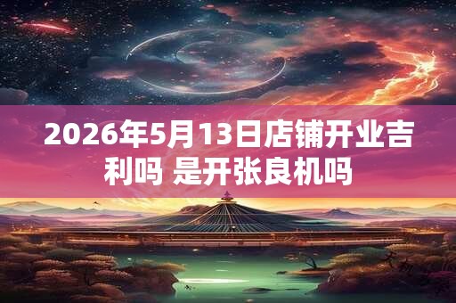 2026年5月13日店铺开业吉利吗 是开张良机吗 2026年5月13日店铺开业吉利吗 是开张良机吗