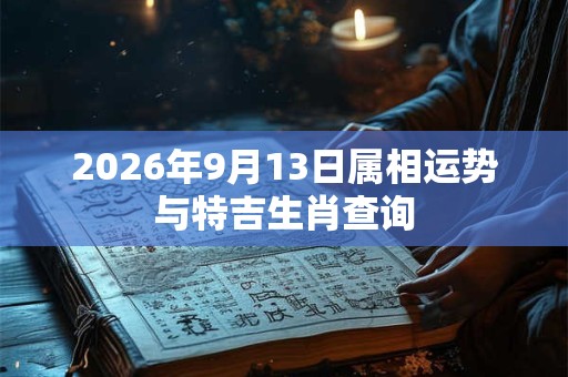 2026年9月13日属相运势与特吉生肖查询 2026年9月13日属相运势与特吉生肖查询