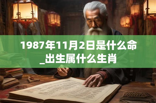 1987年11月2日是什么命_出生属什么生肖