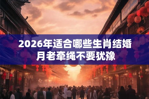 2026年适合哪些生肖结婚 月老牵绳不要犹豫 2026年适合哪些生肖结婚 月老牵绳不要犹豫