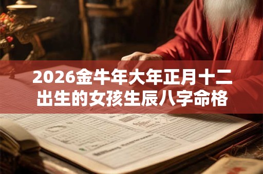2026金牛年大年正月十二出生的女孩生辰八字命格 2026金牛年大年正月十二出生的女孩生辰八字命格