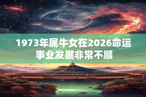 1973年属牛女在2026命运 事业发展非常不顺 1973年属牛女在2026命运 事业发展非常不顺