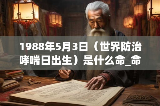 1988年5月3日(世界防治哮喘日出生)是什么命_命运如何 1988年5月3日(世界防治哮喘日出生)是什么命_命运如何