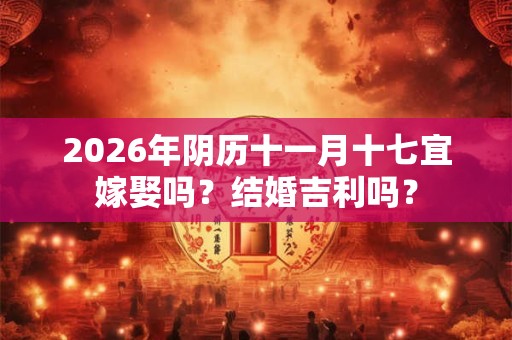 2026年阴历十一月十七宜嫁娶吗?结婚吉利吗? 2026年阴历十一月十七宜嫁娶吗?结婚吉利吗?