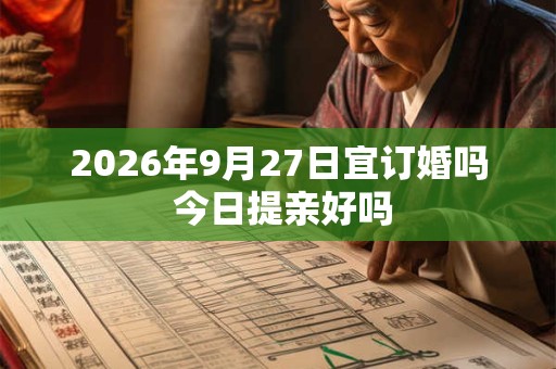 2026年9月27日宜订婚吗 今日提亲好吗 2026年9月27日宜订婚吗 今日提亲好吗