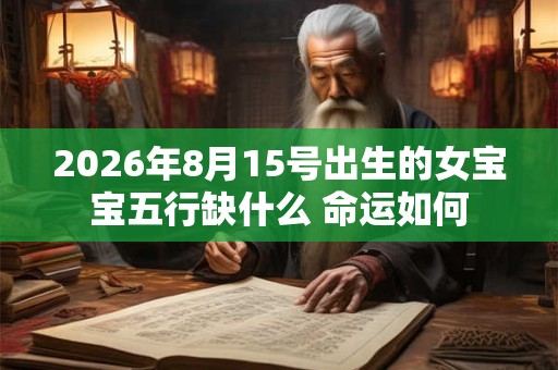 2026年8月15号出生的女宝宝五行缺什么 命运如何 2026年8月15号出生的女宝宝五行缺什么 命运如何