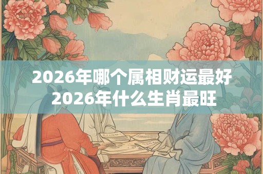 2026年哪个属相财运最好 2026年什么生肖最旺