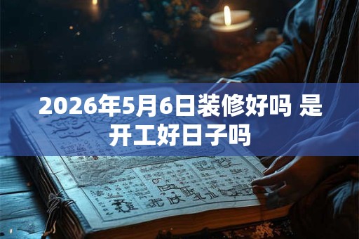 2026年5月6日装修好吗 是开工好日子吗 2026年5月6日装修好吗 是开工好日子吗