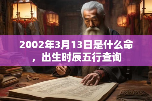 2002年3月13日是什么命,出生时辰五行查询 2002年3月13日是什么命,出生时辰五行查询