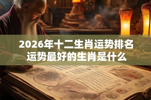 2026年十二生肖运势排名 运势最好的生肖是什么