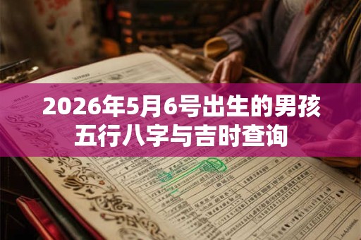 2026年5月6号出生的男孩五行八字与吉时查询 2026年5月6号出生的男孩五行八字与吉时查询