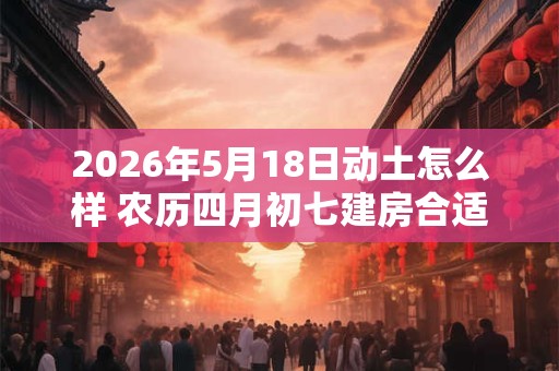 2026年5月18日动土怎么样 农历四月初七建房合适吗 2026年5月18日动土怎么样 农历四月初七建房合适吗