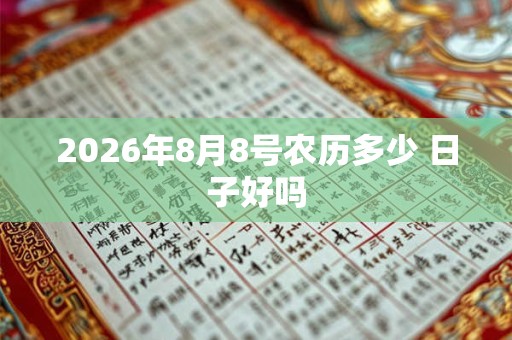 2026年8月8号农历多少 日子好吗