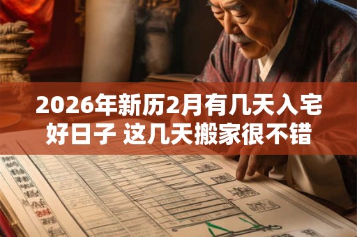 2026年新历2月有几天入宅好日子 这几天搬家很不错