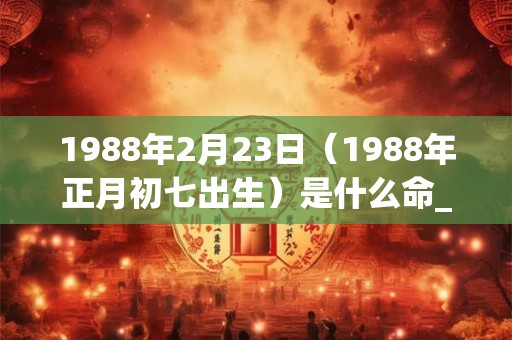 1988年2月23日（1988年正月初七出生）是什么命_命运如何