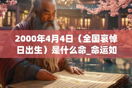 2000年4月4日（全国哀悼日出生）是什么命_命运如何