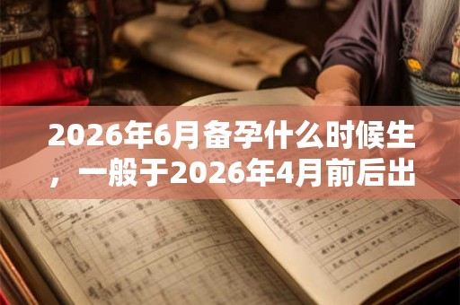 2026年6月备孕什么时候生,一般于2026年4月前后出生 2026年6月备孕什么时候生,一般于2026年4月前后出生