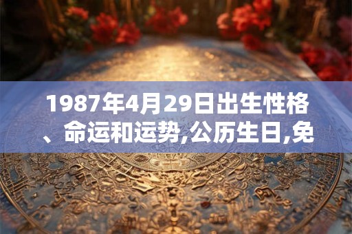 1987年4月29日出生性格、命运和运势,公历生日,免费算命