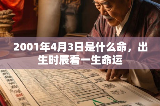 2001年4月3日是什么命,出生时辰看一生命运 2001年4月3日是什么命,出生时辰看一生命运